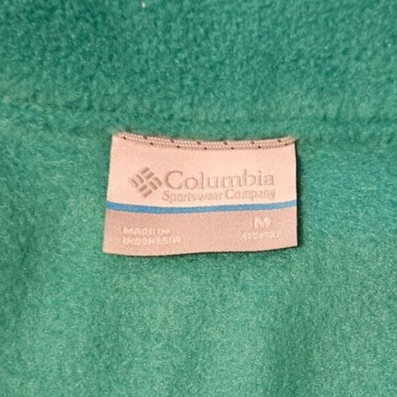 NEW! Columbia Fleece Full Zip Jacket Color Block Green Youth Size Medium (10/12) - Picture 5 of 7